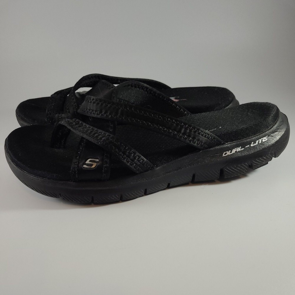 Women's Skechers, Flex Appeal 2.0 - Start Up Sandal size 7 black